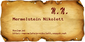 Mermelstein Nikolett névjegykártya